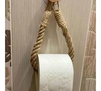 1 pièce Porte-serviette vintage en corde - Porte-serviette mural créatif pour la salle de bain et la cuisine, organisateur suspendu économe en espace avec ventouse/fixation à vis, décoration pastorale