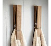 1 pièce Porte-serviettes en bois surdimensionné style ferme, support mural pour serviettes, décoration multifonctionnelle pour la maison et la buanderie, porte-serviettes ou crochet, accessoires de sa