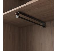1 pièce Porte-vêtements coulissant extractible, pratique & rapide, rangement multifonctionnel pour placard, avec crochets en métal peint, barre à vêtements réglable robuste, barre de suspension gain d