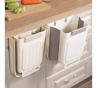 1 pièce Poubelle murale pliable, Poubelle de grande capacité et de grand diamètre multifonctionnelle, Poubelle pliante suspendue pour la cuisine, Porte-sac poubelle pour la salle de bain, Rangement de