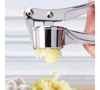 1 pièce Presse-ail en acier inoxydable, broyeur d'ail multifonction moderne en argent, convient pour la cuisine et le camping L,M,Taille Unique,XL,Version améliorée à maillage haute densitéAlliage d'a