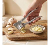 1 pièce Presse-ail en acier inoxydable, hachoir à ail manuel, hachoir à gingembre, ustensile de cuisine, outil de hachage d'ail professionnel anti-rouille, facile à presser, facile à nettoyer, outils 