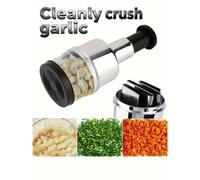 1 pièce Presse-ail et écraseur d'ail, de légumes, d'oignons, de noix en acier inoxydable - Durable, facile à utiliser, petit broyeur, ustensile de cuisine, trancheuse à légumes et structure en acier i