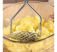 1 pièce Presse-purée en acier inoxydable amélioré pour pommes de terre, haricots et légumes, presse-ail manuel, outil de cuisine, convient pour écraser les pommes de terre, presser l'ail et faire un j