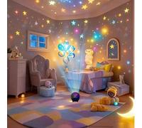 1 pièce Projecteur de ciel étoilé LED coloré romantique, lumière de nuit étoilée pour la décoration de la maison, projecteur de plafond et de mur avec étoiles et lune, crée une ambiance romantique, pr