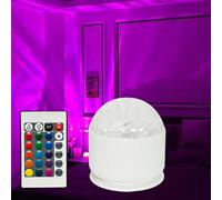 1 pièce Projecteur de veilleuse de chambre, projecteur d'océan de ciel étoilé et d'aurore, projecteur de plafond RGB 16 couleurs avec télécommande, convient pour la chambre, la salle de jeux, le ciném