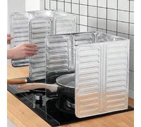 1 pièce Protège-éclaboussures de cuisine, séparateur d'huile et d'eau, déflecteur anti-éclaboussures de cuisson en feuille d'aluminium, protège-éclaboussures de cuisinière à gaz, plaque d'isolation th