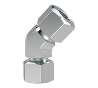 1 pièce. Raccord à 45° - Cône d'étanchéité rotatif à 360° - M12 x 1,5 i - Diamètre extérieur du tube : 6 mm - PN max. 315 bars, acier