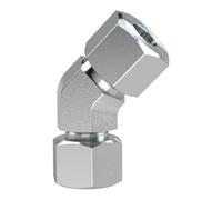 1 pièce. Raccord à 45° - Cône d'étanchéité rotatif à 360° - M24 x 1,5 i - Diamètre extérieur du tube : 16 mm - PN max. 400 bars, en acier.
