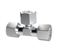 1 pièce. Raccord en T - Cône d'étanchéité rotatif à 360° - M22 x 1,5 i - Diamètre extérieur du tube : 15 mm - PN max. 315 bars, acier galvanisé.