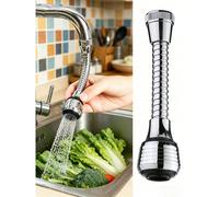 1 pièce Rallonge de robinet créative à rotation à 360°, 2 modes - extension, rotation, buse anti-éclaboussures, économie d'eau améliorée pour la cuisine! Argent 1 pièce,Argent 2 pièces,Anneau de filtr