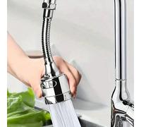 1 pièce Rallonge de robinet de cuisine, rotation à 360 degrés, deux modes de pulvérisation - installation sur trou unique, buse économe en eau pour évier et douche, matériau ABS durable, rond ABS