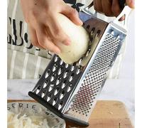 1 pièce Râpe à légumes multifonctionnelle 4-en-1 en acier inoxydable, trancheur multifonctionnel domestique, râpe 4-faces, hachoir à fromage, trancheur à légumes - facile à utiliser, cadeau idéal pour