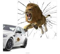 1 Piece Realistic Lion 3d Reflective Stickers Car Motorcycle Stickers Jungle Animals Decorative Stickers