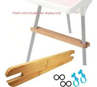 1 pièce Repose-pieds en bambou avec sangle de réglable - Marchepied en bois, accessoire pour chaise haute Antilop 50*8cm,50*8.0 cm,50,00*8,00cmBambou
