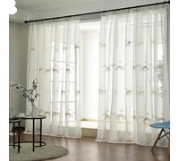 1 pièce Rideau À Broderie Arc-en-ciel Transparent 200*260,Largeur 100 * hauteur 260CM,Largeur 132 * hauteur 210CM,Largeur 250CM * hauteur 260CM,Largeur 300 CM * hauteur 260 CM,Largeur 180CM * hauteur 