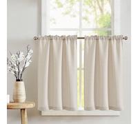 1 pièce Rideau court de cuisine de couleur unie similaire au lin, 230 g/㎡ léger, transparent, conception simple et moderne, rideau de chambre à coucher ou de salon filtrant les UV 70*60,70*90,70*110,7