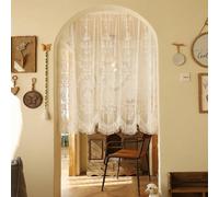 1 Pièce Rideau De Porte / Fenêtre Brodé De Perles Européen De Style Mignon Et Luxueux Avec Tige Décorative Pour Suspendre 50*140,80*140,110*140,140*140Plantes,Tout Imprimé,BaroquePolyester