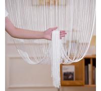 1 pièce Rideau droit 100*200cm, Rideau de porte de décoration de mariage, Rideau de décoration de maison, Rideau de séparation prêt à suspendre 100*200cmPolyester