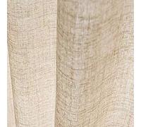 1 pièce Rideau en lin japonais, rideau filtrant beige minimaliste, conception à passants, convient pour la décoration du salon, du balcon et de la chambre à coucher. En raison de différents lots de pr