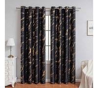 1 pièce Rideau occultant doré, style nordique - Excellent effet d'occultation, isolation thermique, protection de la vie privée améliorée, conception à œillets supérieurs, convient pour la chambre à c