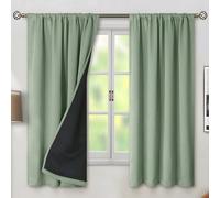 1 pièce Rideau thermique occultant - 99% en polyester résistant aux UV, avec poche pour tige de suspension, tissage uni sans blanchiment, thème d'art de chambre à coucher, isolation thermique occultan