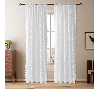 1 pièce Rideau transparent en dentelle florale de style coréen, prêt-à-poser, design simple, pour cloison, balcon, voile 100*140,150*180,100*200,150*200,150*250,100*100,150*100PlantesPolyester