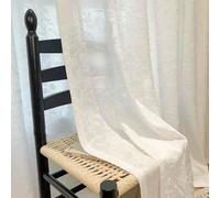 1 pièce Rideau voile blanc à motif de branches en jacquard français pour chambre à coucher, rideau tulle pour fenêtre avec crochet 118"L x 102"L (300 x 260 cm),79" L x 102" L (200 x 260 cm),52" L x 84