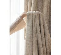 1 pièce, Rideaux occultants de chambre à coucher à imprimé jacquard français feuille, décoration de fenêtre de luxe rétro haut de gamme pour le salon 52"W x 84"L(132 x 213cm),79"L x 102"L (200 x 260 c