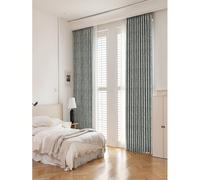 1 pièce, Rideaux occultants de chambre à coucher imprimés jacquard français à motif de feuilles, décoration de fenêtre de luxe rétro haut de gamme pour le salon 52"W x 84"L(132 x 213cm),79"L x 102"L (