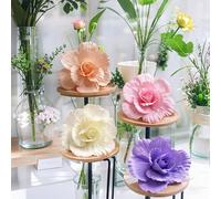 1 pièce Rose géante en mousse PE artificielle de 30 cm, décoration de fond de mariage, fournitures pour fête de jardin de pivoines, accessoire photo, décoration murale, accents d'intérieur (tête de fl