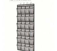 1 pièce Sac à filet Étagère de rangement pour chaussures, sac de porte de rangement pour chaussures à grilles multiples, sac de rangement pratique, sac de rangement de divers, sac de rangement de chau