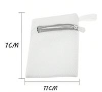 1 pièce sac à lessive polyvalent, mini sac réutilisable en maille, sac de lavage anti-déformation avec fermeture éclair, convenant aux soutiens-gorge, culottes, chaussettes, masques, tampons, avec per