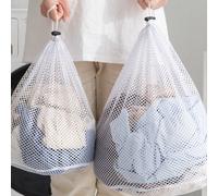 1 pièce Sac à linge à cordon pour machine à laver avec verrou, sac de lavage délicat pour prévenir la déformation des vêtements, lavable en machine, design à maille épaisse, livré avec un sac-filet de