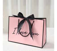 1 pièce Sac cadeau "I Love You" - Sac de fête d'anniversaire élégant, fermeture en forme de T, sac fourre-tout pliable, convient pour les femmes, les mamans, les grand-mères, les petites amies, les pe