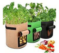 1 pièce Sac de plantation de patates douces de 5/7/10 gallons, seau de plantation de patates en feutre rond, bol de nutriments pour la croissance de plantes de pommes de terre, sac de plantation de ja