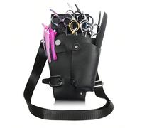 1 pièce Sac de taille/sac bandoulière de rangement pour outils de coiffure professionnels, sac de rangement spécifique pour coiffeur avec ciseaux, peignes, pinces, outils de teinture, en PU pour utili
