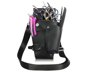 1 pièce Sac de taille/sac bandoulière de rangement pour outils de coiffure professionnels, sac de rangement spécifique pour coiffeur avec ciseaux, peignes, pinces, outils de teinture, en PU pour utili