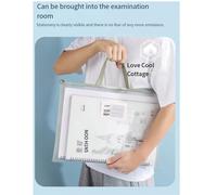 1 pièce Sac épais pour documents A2/A3/A4 avec maille transparente, 2 styles de sac à fermeture éclair à grille de maille, convient pour le stockage des documents d'examen et des fournitures d'art des