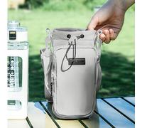 1 pièce Sac pour bouteille d'eau de sport portable, porte-bouteille d'eau bandoulière, pochette pour bouteille d'eau de voyage avec compartiment pour pièces de monnaie, clés et téléphone, sac multifon