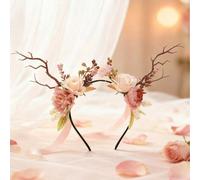 1 pièce Serre-tête polyvalent en faux bois de cerf pour femmes, accessoire de cheveux décoratif pour fête de vacances festives, bandeau, cerceau, accessoire de tête, été, voyage, festival, anniversair