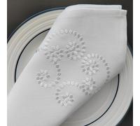 1 pièce Serviette carrée en 100% polyester brodée élégante, convient pour le café, le restaurant, les fêtes, les rendez-vous, les mariages et autres occasions de décoration de la maison Taille Unique,