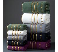 1 pièce Serviette de bain grande et fine en polyester ou grande serviette, motif étoile, convient aux hommes et aux femmes toutes saisons, séchage rapide et absorbante, convient pour la salle de bain,