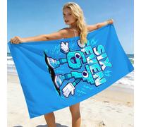 1 pièce Serviette de plage à la mode "SIX SEVEN", imprimé dessin animé "67", super douce, séchage rapide et absorbante. Grande serviette de plage, de bain, de natation. Idéale pour la salle de bain, l