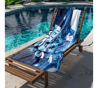 1 pièce Serviette de plage douce et anti-sable avec un motif imprimé de six à sept, convient pour la plage, le bronzage, la baignade intérieure, la toilette à la maison, les fêtes de piscine, unisexe 