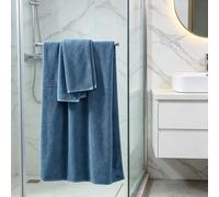 1 pièce Serviette en polaire corail bleu, options de tailles multiples, douce, confortable, absorbante, séchage rapide, couleur uniforme, sans peluches, convient pour le sèche-cheveux, serviette de ma