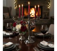 1 pièce/set Bougeoir en alliage de zinc de style bohème à 5 têtes/3 têtes, pour la maison, les mariages, la décoration intérieure, les fêtes, les cadeaux, les restaurants, la cheminée décorative, les 