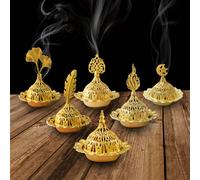 1 pièce/set Brûleur d'encens en métal de style arabe vintage, support d'encens à reflux, cendrier, décoration de table, décoration de la maison, cadeau de pendaison de crémaillère, aromathérapie créat