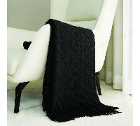 1 pièce Set de couverture tricotée en acrylique doux, couverture tricotée géométrique confortable dans un style vintage, convient à la décoration de canapé et de lit dans le salon, la chambre, le styl