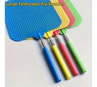 1 pièce/set Super grande tapette à mouches pliable avec long manche - Fabriquée en plastique durable avec une prise antidérapante - Convient pour une utilisation intérieure et extérieure, outil de con